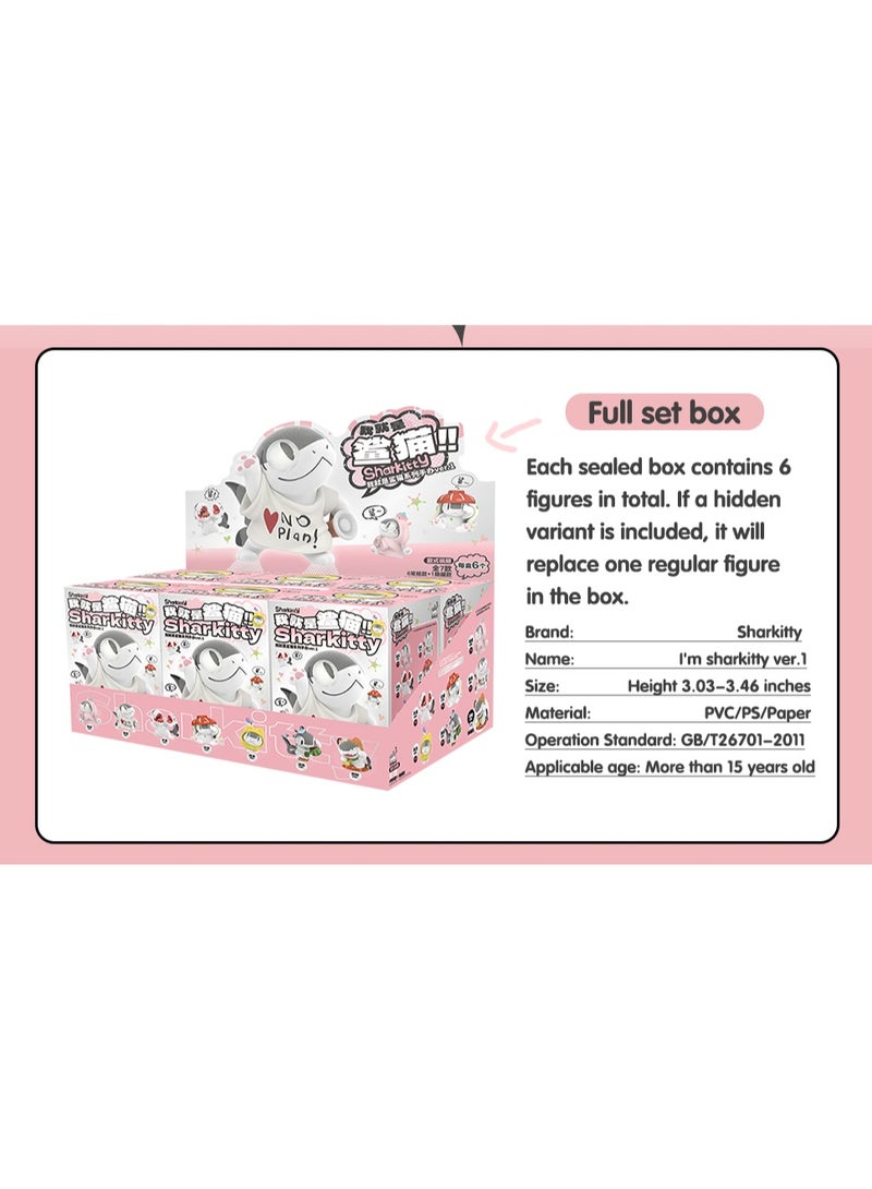 Sharkitty I'm ver.1, Shark Kitty Blind Box Action Figure, Random Design Action Figures Collectible Toys, Home Decorations, Holiday Birthday Gifts for Girls and Boys (Whole Set) - Image 4